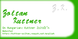 zoltan kuttner business card